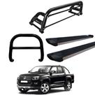 Kit Quebra Mato Estribo Preto Fosco/Santo Antônio H2 Amarok CD
