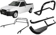 Kit Quebra Mato Estribo Santo Antônio Courier Preto Kit Quebra Mato Estribo Santo Antônio Courier Preto