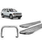 Kit Quebra Mato S/Barra Estribo Chapa TrailBlazer Cromado Kit Quebra Mato S/Barra Estribo Chapa TrailBlazer Cromado