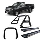 Kit Quebra Mato Santo Antônio Duplo Estribo Plataforma S-10 12/20 CS Preto