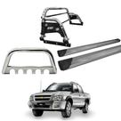 Kit Quebra Mato Santo Antônio Duplo Estribo Plataforma S10 94/2011 Cromado C/D