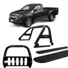 Kit Quebra Mato Santo Antônio Estribo Chapa S10 12/20 CS Preto