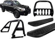 Kit Quebra Mato Santo Antônio Estribo Frontier Até 2007 Preto
