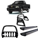 Kit Quebra Mato Santo Antônio Estribo Personalizado S10 94/2011 Preto