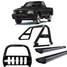 Kit Quebra Mato Santo Antônio Estribo Personalizado S10 94/2011 Preto