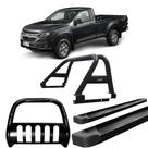 Kit Quebra Mato Santo Antônio Estribo Plataforma S10 12/20 C/Simples Preto