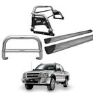 Kit Quebra Mato Santo Antonio Estribo Plataforma S10 94/2011 Cromado C/Dupla