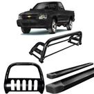 Kit Quebra Mato Santo Antônio Estribo Plataforma S10 94/2011 Preto