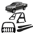 Kit Quebra Mato Santo Antônio Estribo Quadrado S10 12/2020 C/Dupla Preto