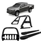 Kit Quebra Mato Santo Antônio Estribo Quadrado S10 94/2011 C/Dupla Preto