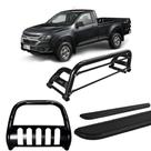 Kit Quebra Mato Santo Antônio H2 Estribo Chapa S10 12/20 C/Simples Preto