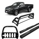 Kit Quebra Mato Santo Antônio H2 Estribo Chapa S10 12/20 C/Simples Preto