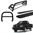 Kit Quebra Mato Santo Antônio H2 Estribo Chapa S10 94/2011 Preto