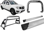 Kit Quebra Mato Santo Antonio H2 Estribo Frontier 08/16 Cromado