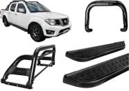 Kit Quebra Mato Santo Antonio H2 Estribo Frontier 08/16 Preto