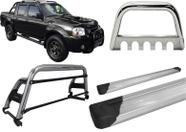 Kit Quebra Mato Santo Antonio H2 Estribo Frontier 2007 Cromado