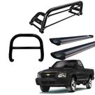 Kit Quebra Mato Santo Antônio H2 Estribo Personalizado S-10 94/2011 Preto