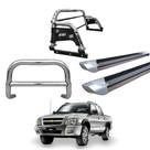 Kit Quebra Mato Santo Antônio H2 Estribo Personalizado S10 94/2011 Cromado C/Dupla