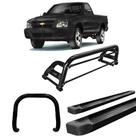 Kit Quebra Mato Santo Antônio H2 Estribo Plataforma S10 94/2011 Preto C/Simples