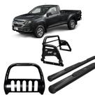 Kit Quebra Mato Santo Antônio H3 Estribo Chapa S10 12/20 C/Simples Preto