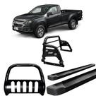 Kit Quebra Mato Santo Antônio H3 Estribo Chapa S10 12/20 C/Simples Preto