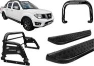 Kit Quebra Mato Santo Antonio H3 Estribo Frontier 08/16 Preto