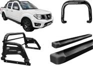 Kit Quebra Mato Santo Antonio H3 Estribo Frontier 08/16 Preto