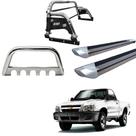 Kit Quebra Mato Santo Antônio H3 Estribo Personalizado S10 94/2011 Cromado CS