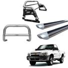 Kit Quebra Mato Santo Antônio H3 Estribo Personalizado S10 94/2011 Cromado
