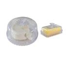 Kit Queijeira Pequena Manteigueira Acrílico Mesa Posta Porta Queijo Manteiga Tampa Transparente