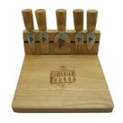 Kit Queijo Aperitivo Bambu 6 Peças Oficial Licenciado Tri Campeão America Palmeiras