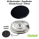 Kit Queimador + Espalhador Boca Grande Fogão Consul - 3 Pinos