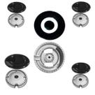 Kit queimador + espalhador cooktop continental - 5 bocas
