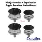 Kit Queimador + Espalhador Fogão Esmaltec Jade 4 Bocas
