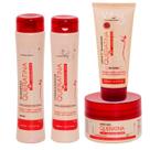 Kit Queratina Vitiss Shampoo Condicionador Mascara Leavein cabelos quimicamente tratado