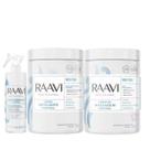 Kit Raavi Loção Higienizante 500ml + Esfoliante Neutro 1Kg + Creme Neutro 1kg