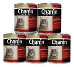 Kit Ração Úmida Patê Premium Chanin Carne/frango 280gr C/ 5