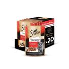 Kit Ração Úmida Sachê para Gatos Filhotes Sabor Carne ao Molho 20 Unidades Sheba