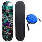 Kit Radical Infantil Skate Cachorro + Capacete De Proteção Estrela Azul