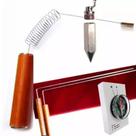 Kit Radiestesia: Dual Rod + Aurímetro + Pêndulo Sextavado Prateado + Bússola