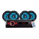 Kit rádio + 4 alto falantes 6,5" 50w roadstar rs-2670br smart line