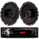 Kit Rádio Automotivo MP3 Kube KU 1100 Bluetooth com 2 Alto Falantes JBL 6 pol 6TRFX55 55W Potente