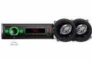 Kit radio bt 4x30w roadstar + alto falante 5" quadriaxial 55w champion