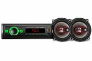 Kit radio bt 4x30w roadstar + alto falante 5" tri 50w bravox