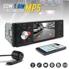 Kit Rádio C/ Tela + Câmera de Ré 1 Din Renault Fluence 2011 2012 2013 Bluetooth Pen Drive Cartão SD Entrada Auxiliar