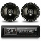 Kit Rádio JBL Celebrity 150 BT USB FM Auxiliar e Par Alto Falante 6 pol Bomber BBR Triaxial 120W