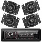 Kit Rádio JBL Celebrity Automotivo 150 BT USB FM Auxiliar e 04 Alto Falantes 4 Bomber BBR Top Triaxial 240W