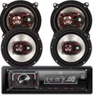 Kit Rádio Jbl Som Automotivo + Alto Falante Bravox 5 E 6 Pol