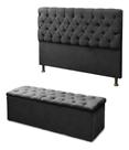 Kit Raissa Cabeceira De Cama Box e Calçadeira Baú King 195 Cm Suede Marrom Lupesa Móveis Ltda Kit Raissa Cabeceira De Cama Box e Calçadeira Baú King 195 Cm Suede Marrom Lupesa Móveis Ltda