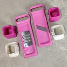 Kit Ralador e Fatiador Super Chef Mini Rosa e Branco - Tupperware